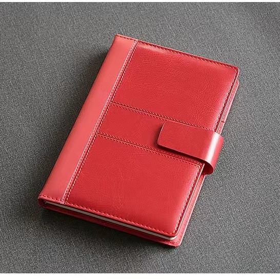 ブックカバー 本革ステッチデザイン留め具付ブックカバー