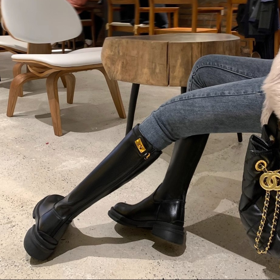 ブーツ ロング 上品クラシカルロングブーツ
