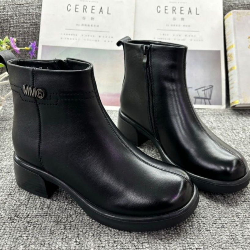 ブーツ シンプル上質ショートブーツ