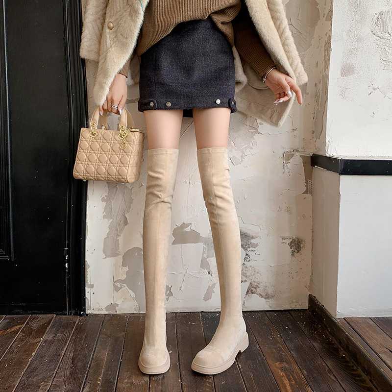 ブーツ ニーハイ 美脚魅せストレッチニーハイブーツ