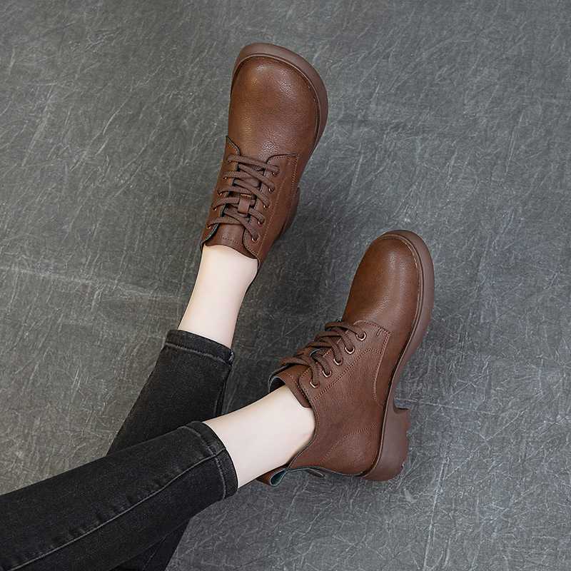 ブーツ 紐通しシンプルアンクルブーツ