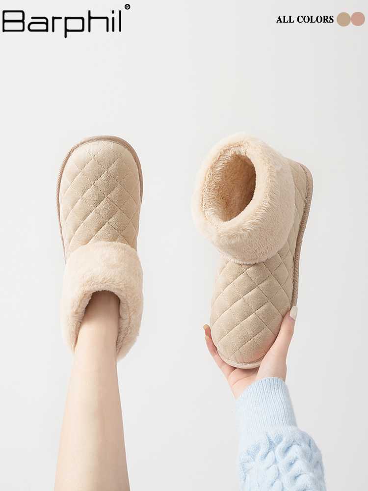 ブーツ もこもこキルティングルームブーツ