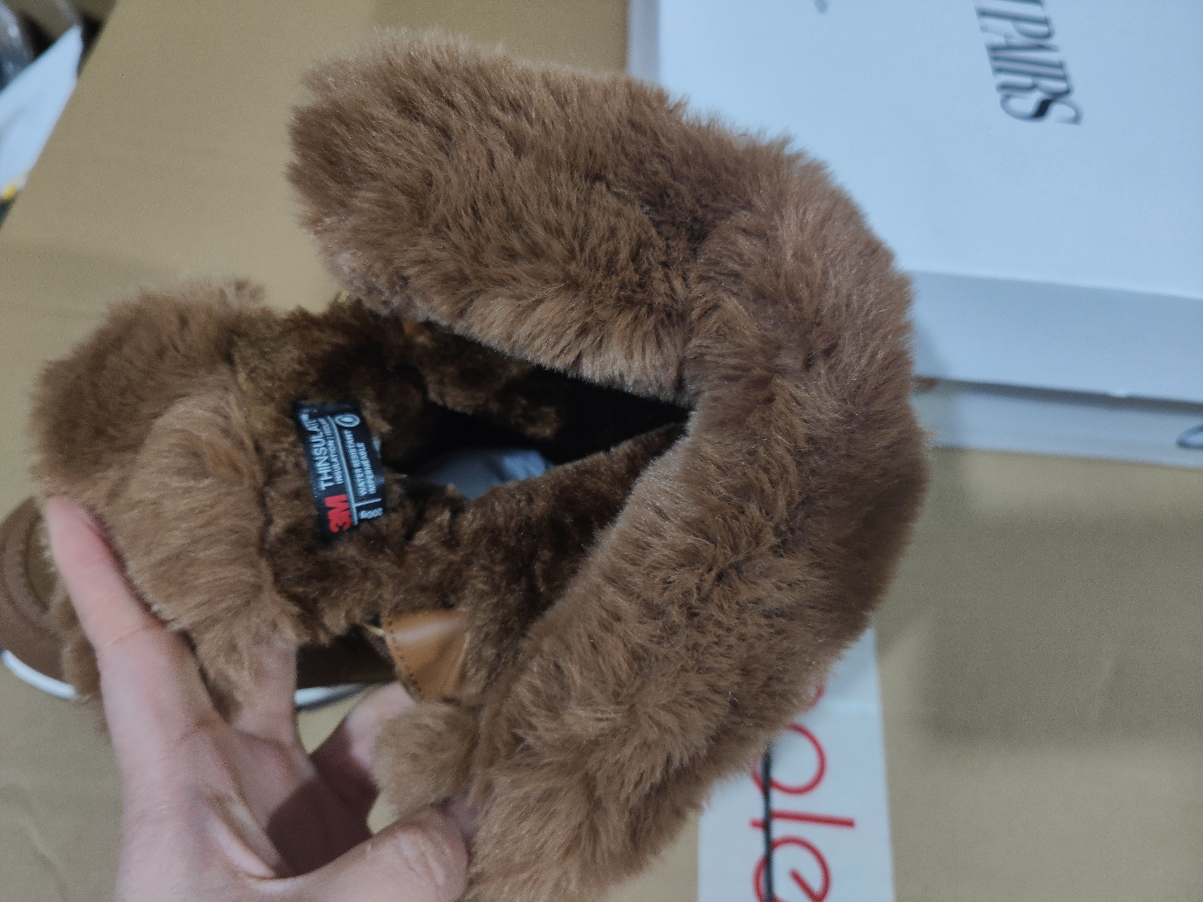 ブーツ ふわもこファーショートブーツ