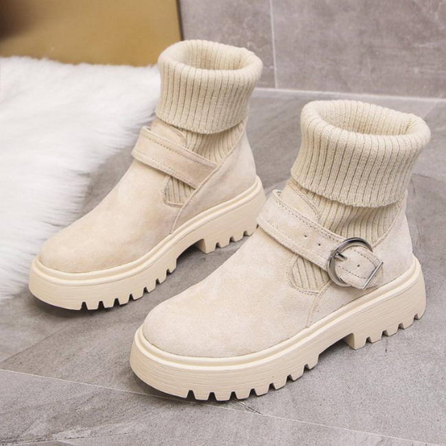 レディース ソックス エンジニア ショートブーツ 二通り履き 黒 ベージュ