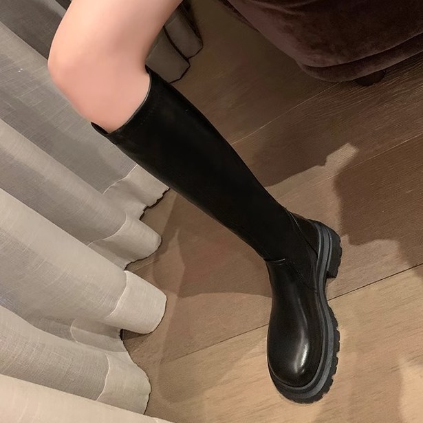 ブーツ ロング スクエアトゥ ロングブーツ