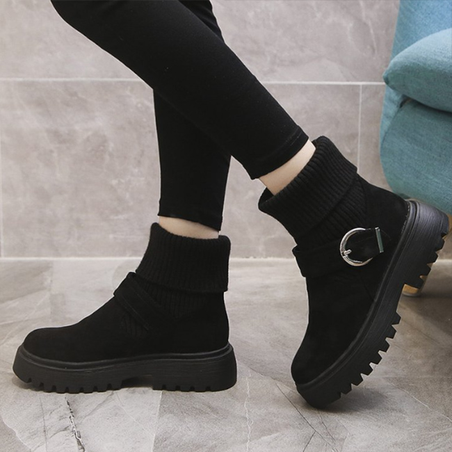 レディース ソックス エンジニア ショートブーツ 二通り履き 黒 ベージュ