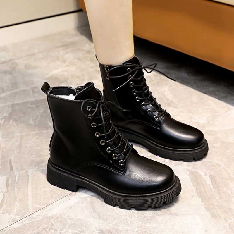 厚底 ブーツ レースアップ厚底ショートブーツ