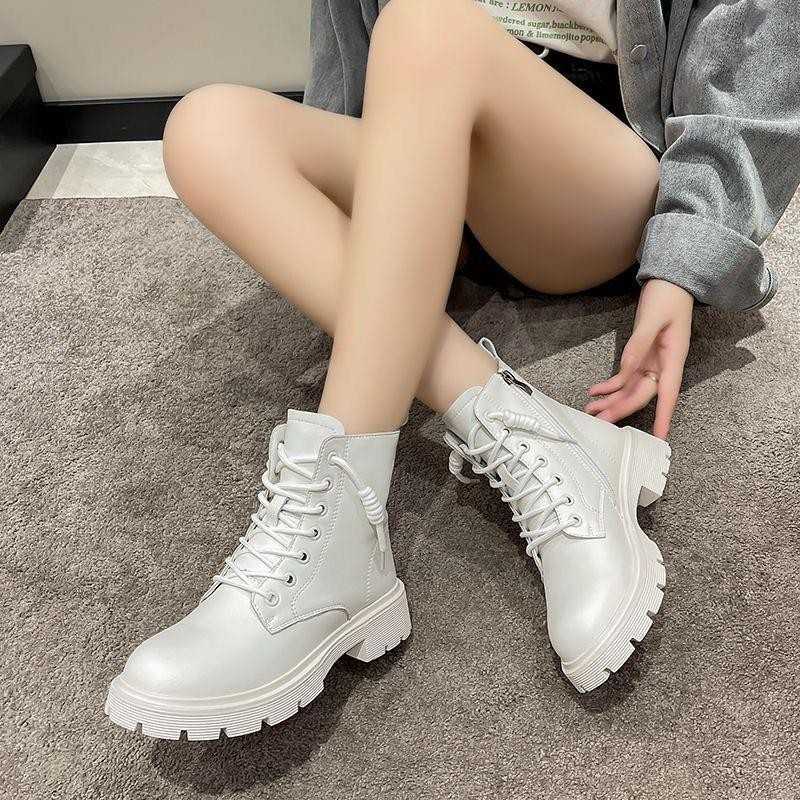 厚底 ブーツ シンプル厚底ショートブーツ