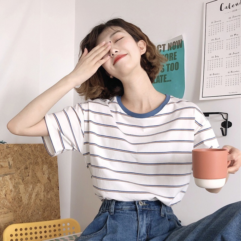 ボーダー服 ボーダー服 爽やか配色リンガーボーダーＴシャツ