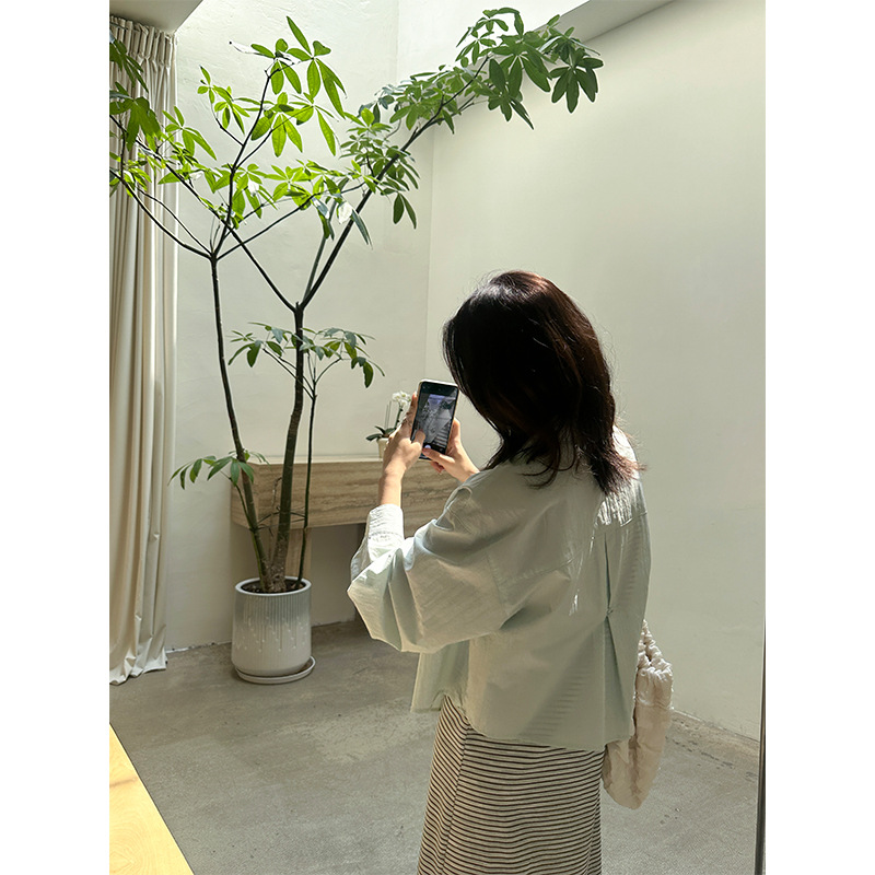 ボーダー服 シンプル細ボーダーマキシワンピース