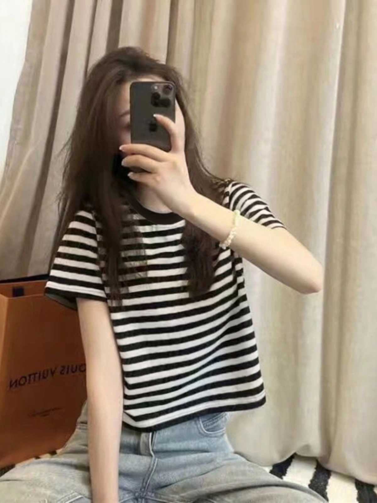 ボーダー服 ゆるふわボーダーカットソー