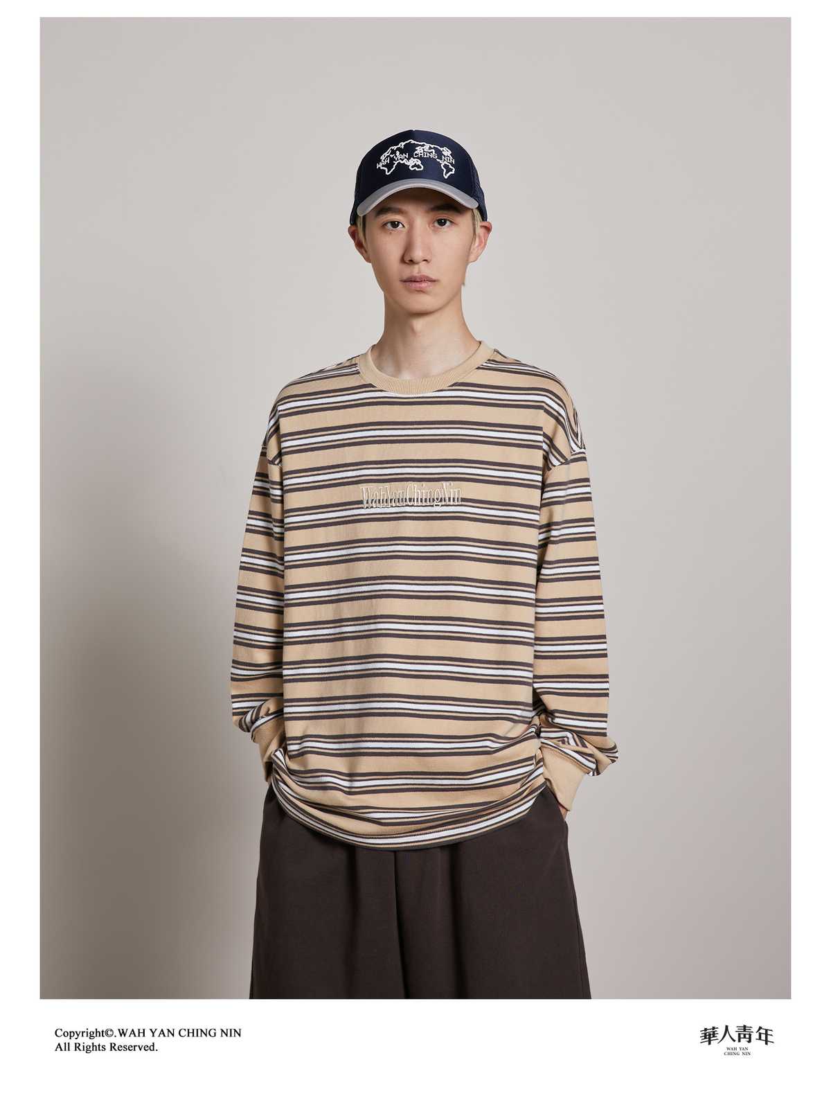 ボーダー服 なめらか横縞ゆったりロンＴ