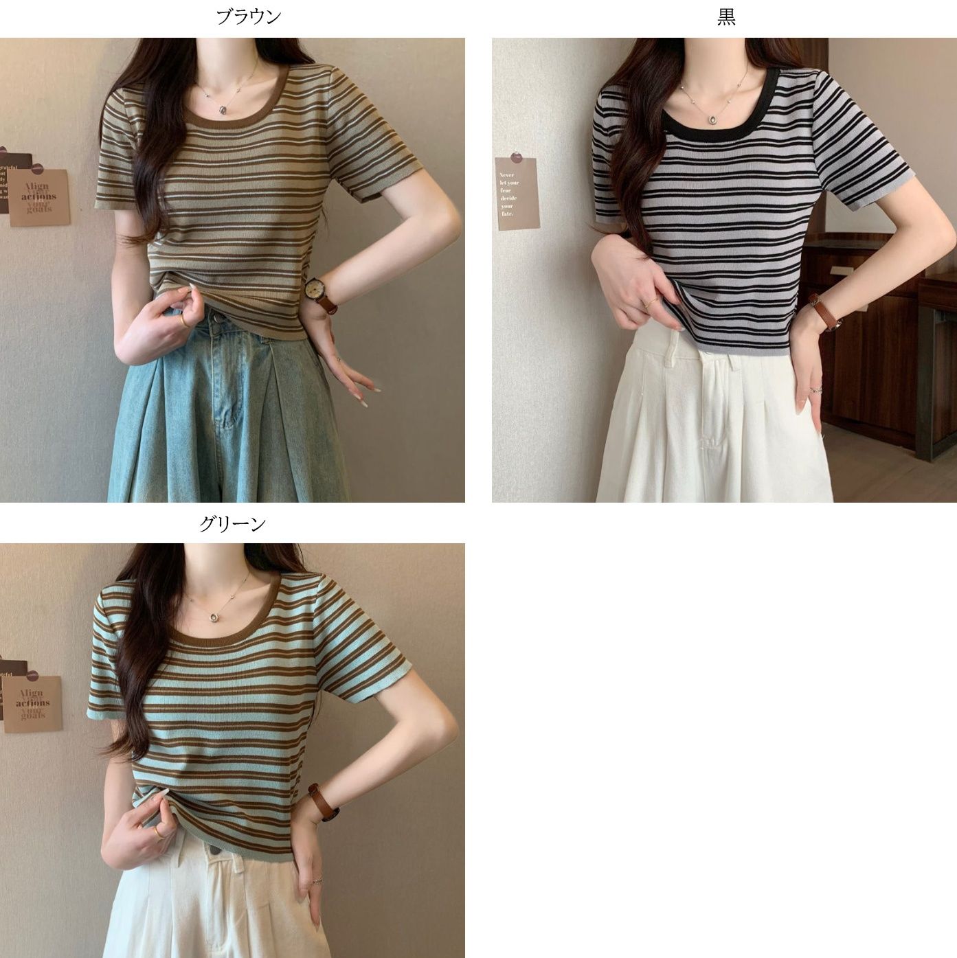 ボーダー服 Tシャツ レディース ボーダー柄 半袖Tシャツ 柔らか素材 春夏
