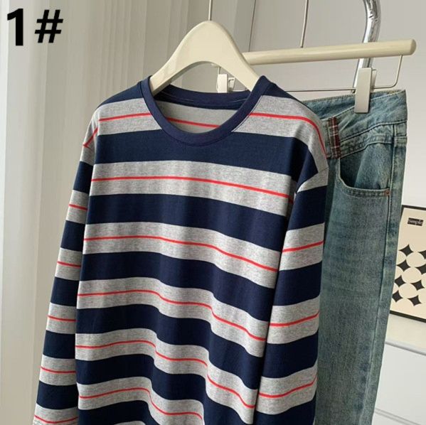 ボーダー服 ボーダー柄長袖シャツ レディース 春秋カジュアル ロンT