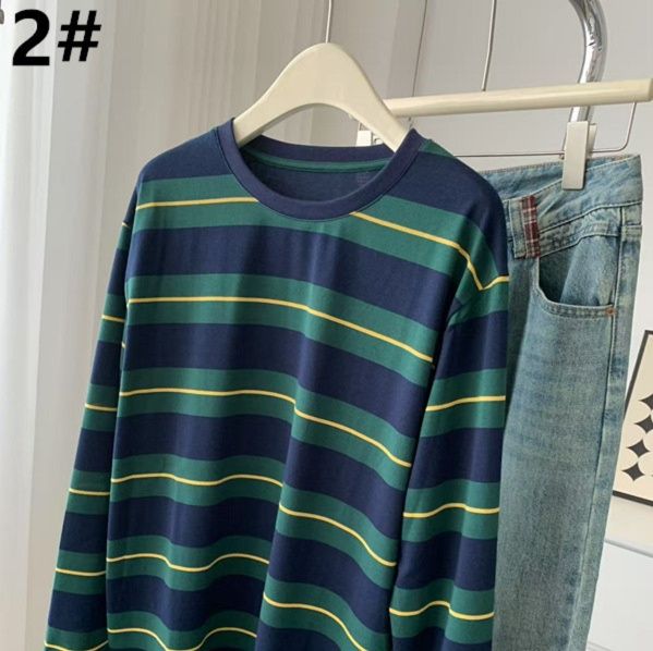 ボーダー服 ボーダー柄長袖シャツ レディース 春秋カジュアル ロンT