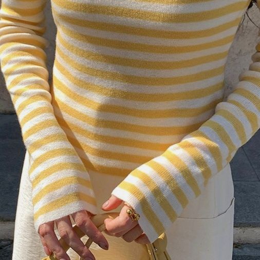 ボーダー服ニット レディース長袖ボーダー柄 長袖