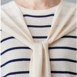 ボーダー服セーター 秋冬 レディース 肩かけ風 ボーダー  ニット