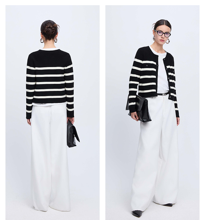 ボーダー服 クラシカルボーダーカーディガン