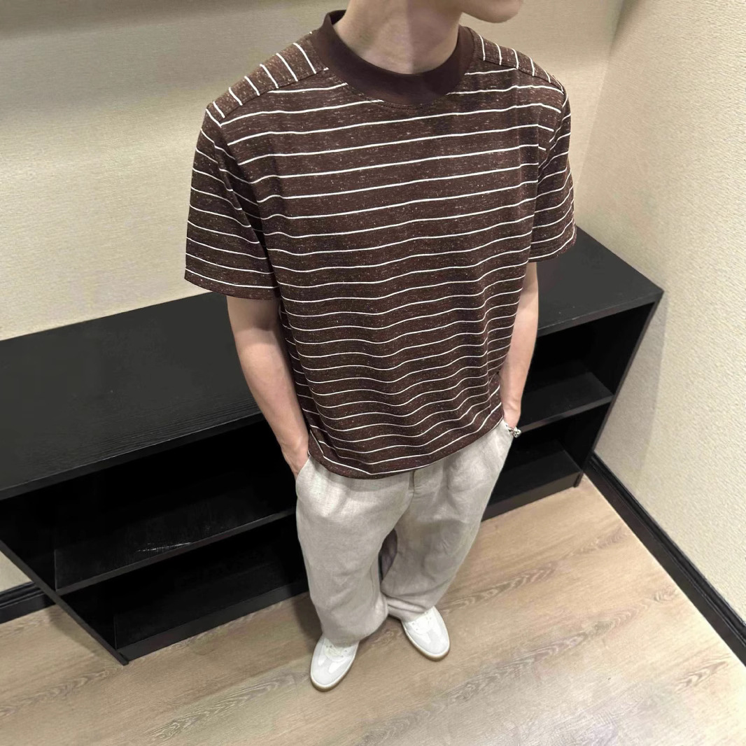 ボーダー服 クラシック細ボーダー半袖Tシャツ