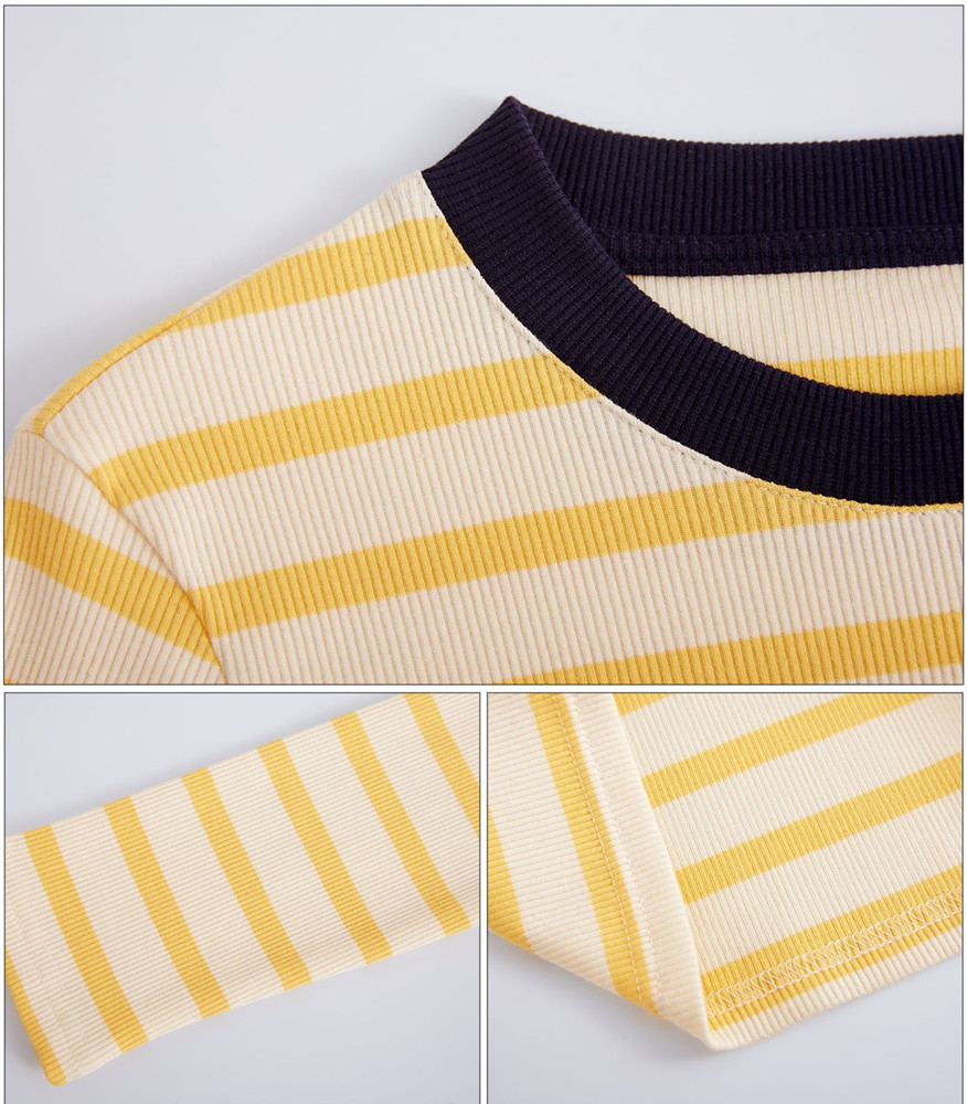ボーダー服 新作ボーダー柄長袖ニット春秋レディース着回し抜群