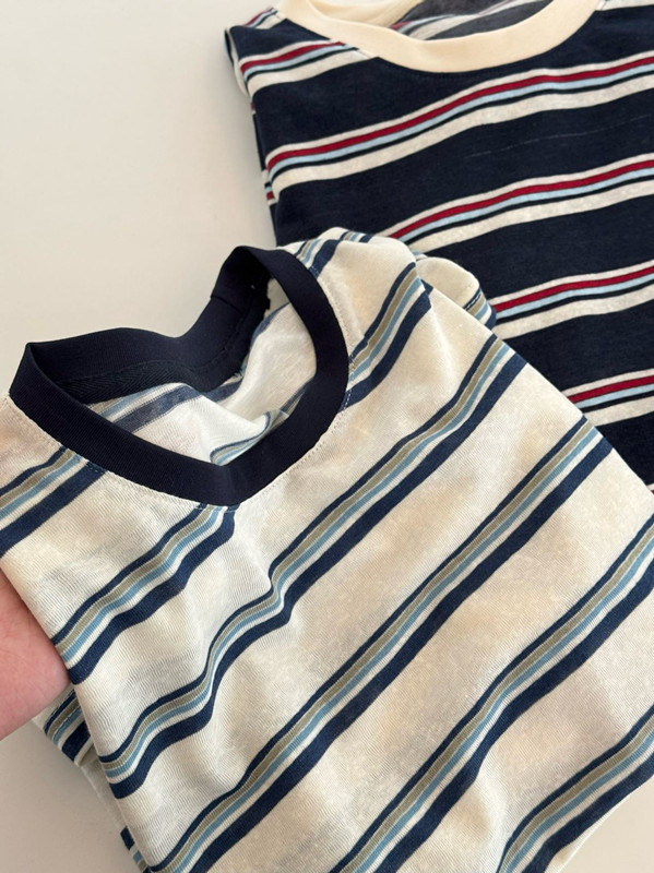 ボーダー服 二〇二五年新作ボーダー柄長袖トップス春秋レディース