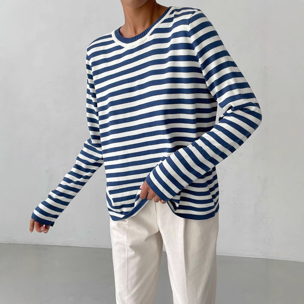ボーダー服 やわらか見せボーダーロンＴ