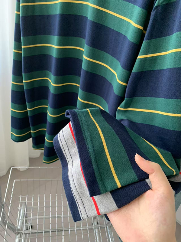 ボーダー服 2025新作 ボーダー柄長袖シャツ レディース 春秋カジュアル