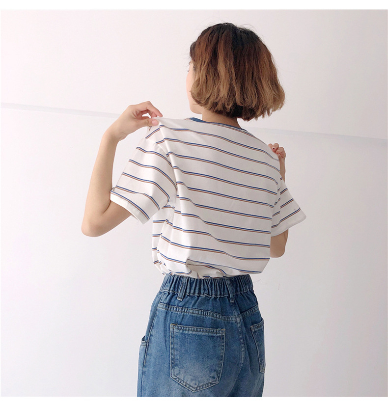 ボーダー なごみリブボーダーTシャツ