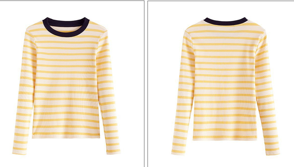 ボーダー服 新作ボーダー柄長袖ニット春秋レディース着回し抜群