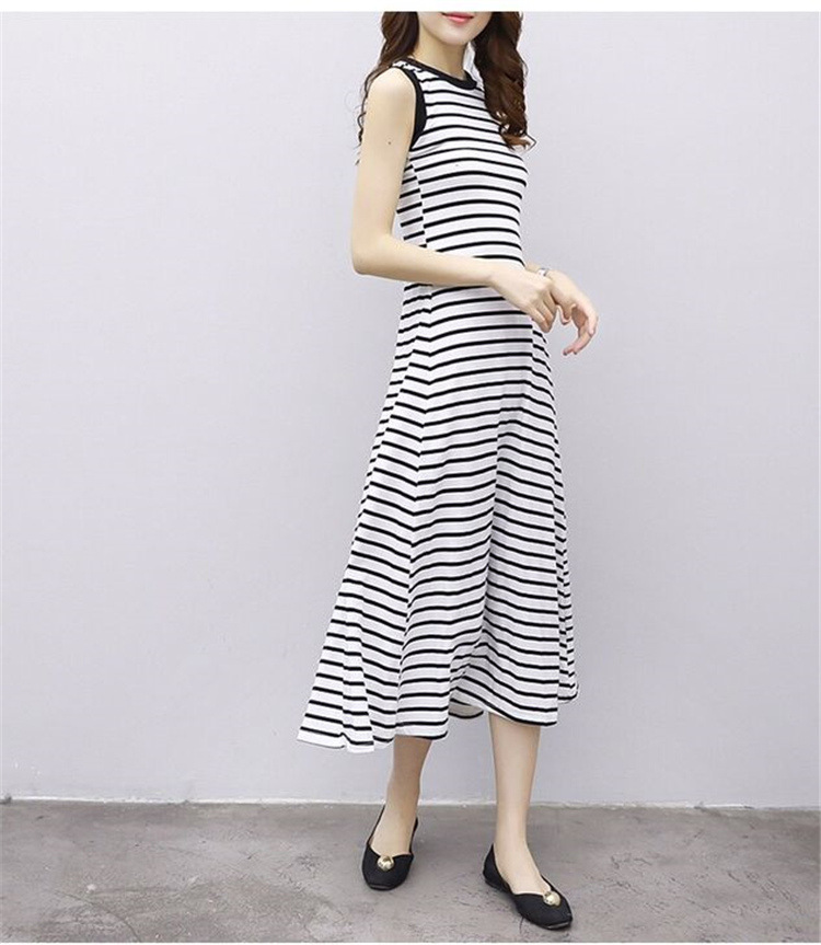 ボーダー服　爽やか海風ノースリーブワンピース