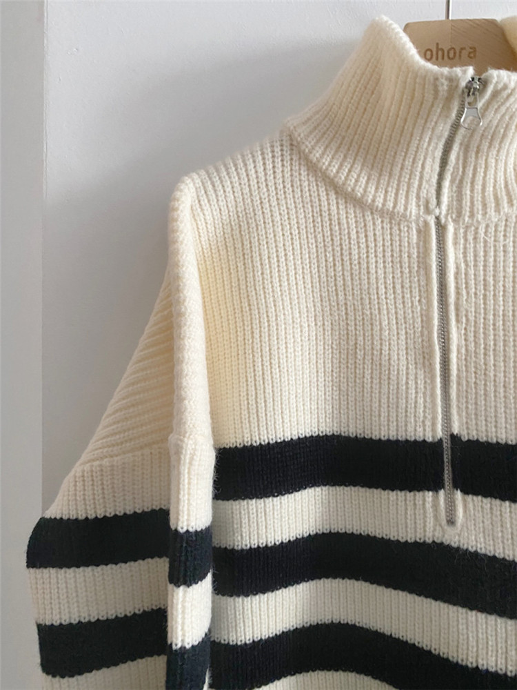 ボーダー服 大人可愛いボーダー柄ニットワンピース