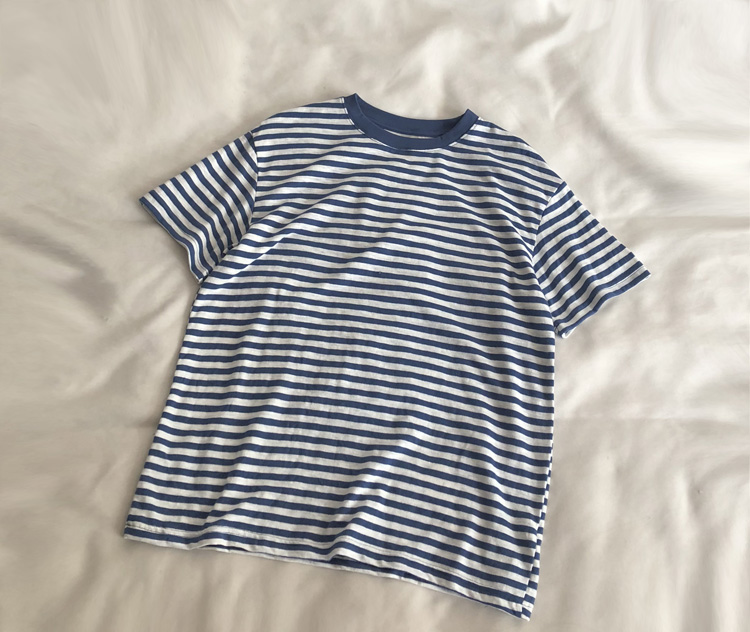ボーダー服 ボーダー服 シンプル爽やか 細ボーダークルーネック