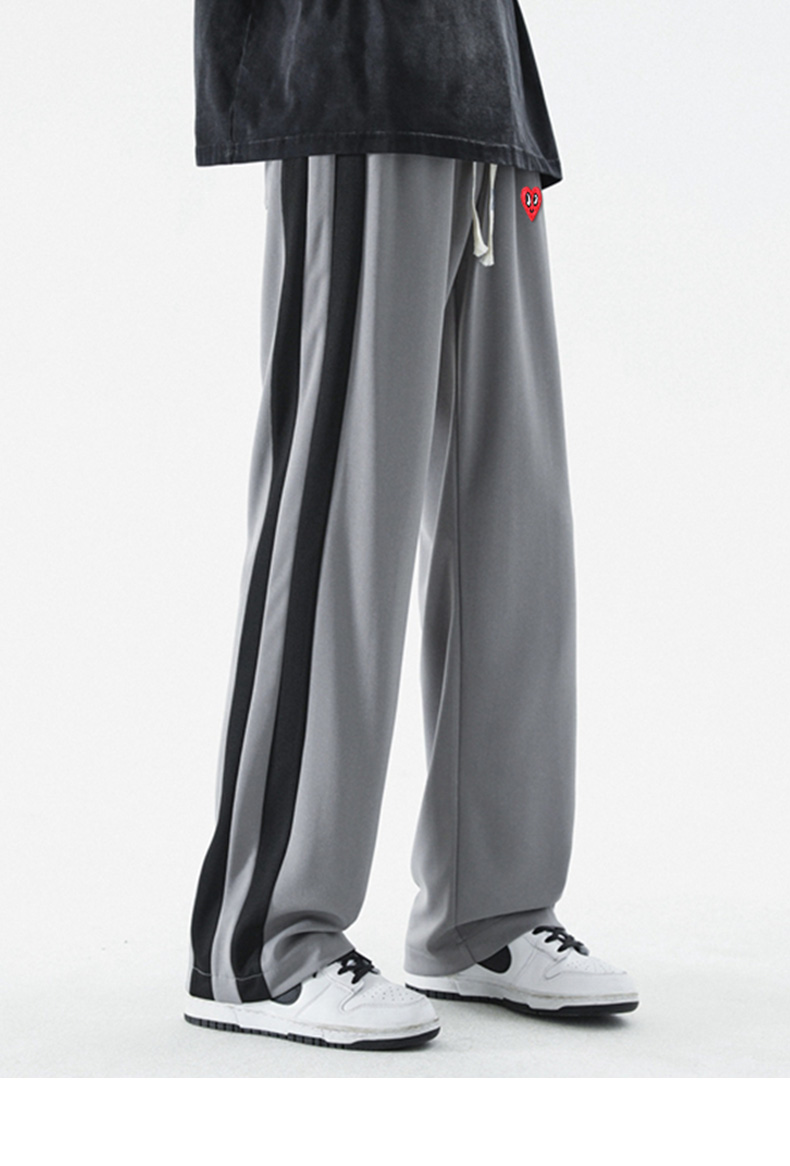 ボーダー服 サイドラインワイドパンツ