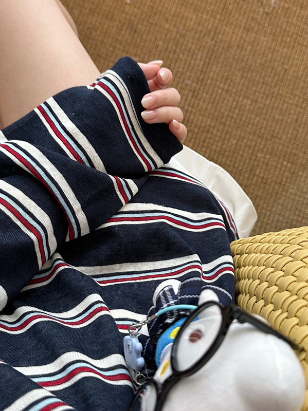 ボーダー服 二〇二五年新作ボーダー柄長袖トップス春秋レディース