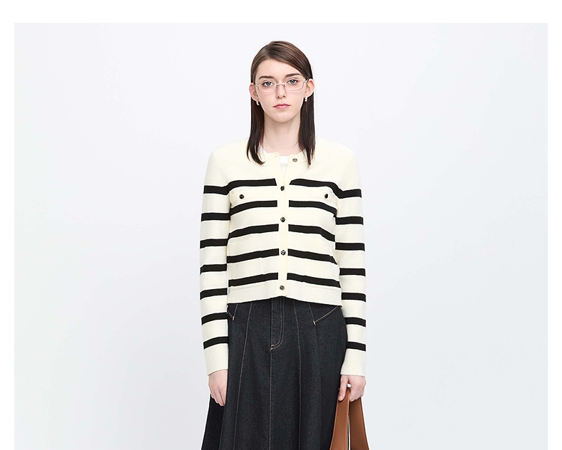 ボーダー服 クラシカルボーダーカーディガン