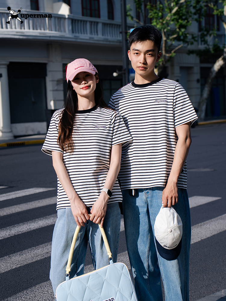 ボーダー服 爽やか横縞 リラックスTシャツ