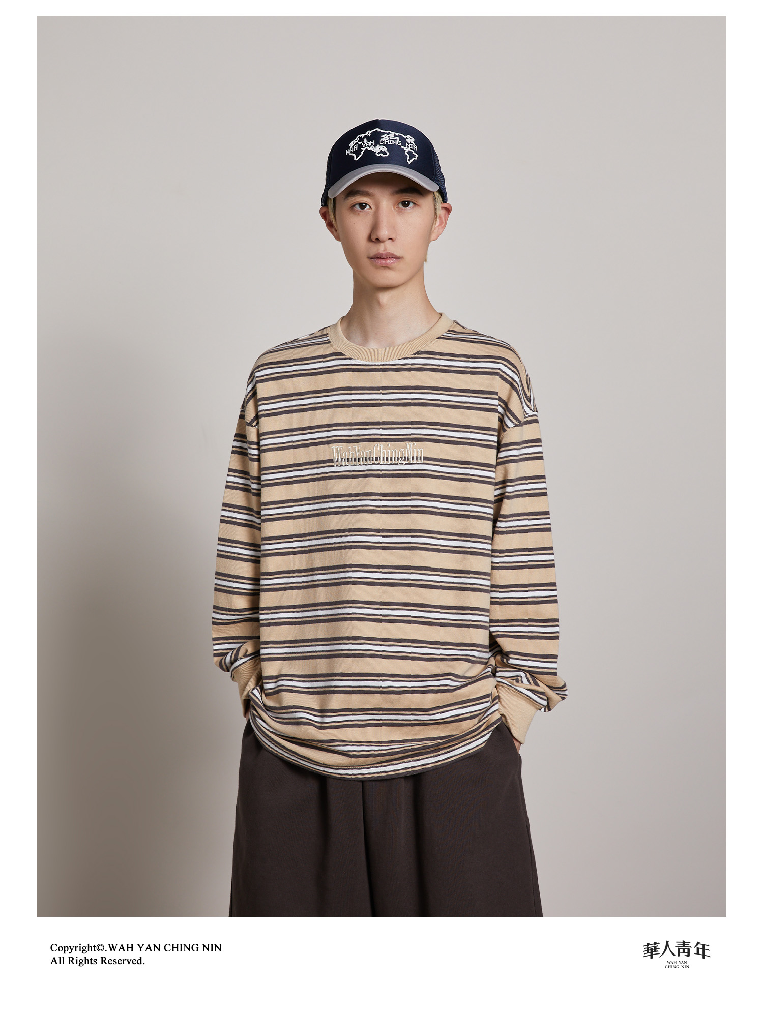 ボーダー服 なめらか横縞ゆったりロンＴ