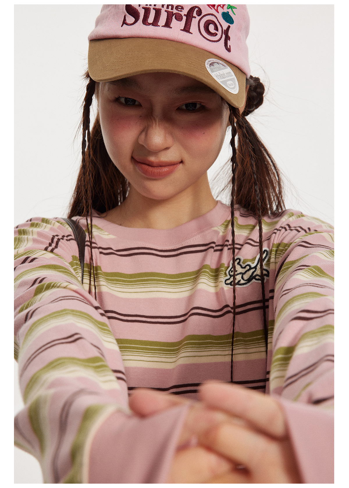 ボーダー服 マルチボーダーゆったりロンＴ