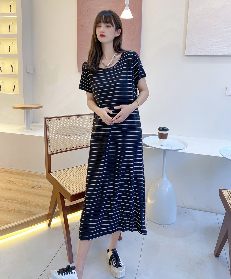 ボーダー服 リラックスボーダーワンピース
