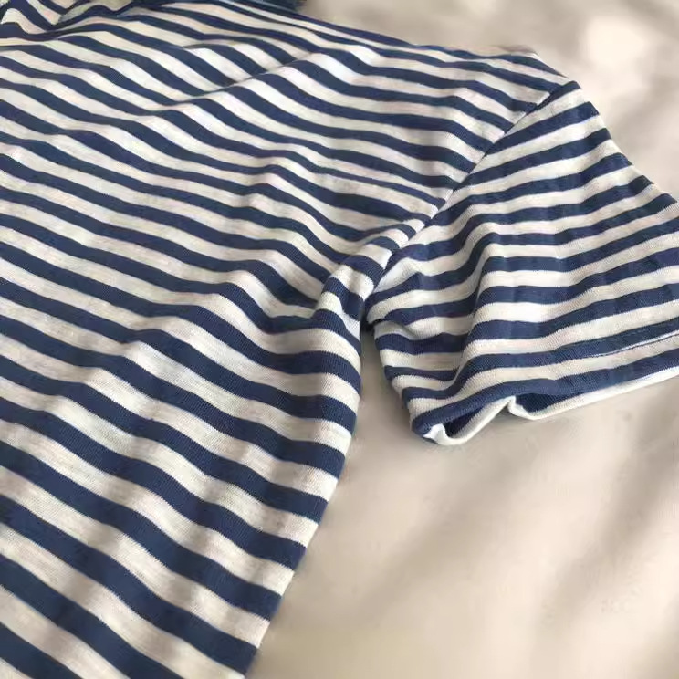ボーダー服 ボーダー服 シンプル爽やか 細ボーダークルーネック