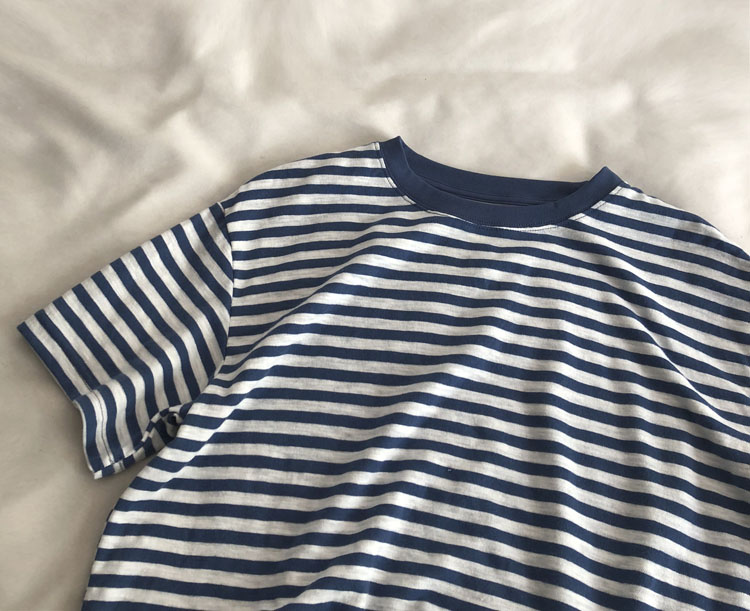 ボーダー服 ボーダー服 シンプル爽やか 細ボーダークルーネック
