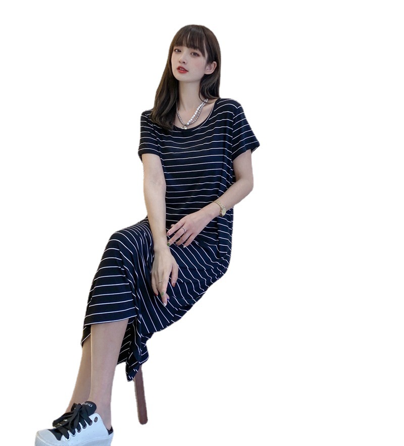 ボーダー服 リラックスボーダーワンピース
