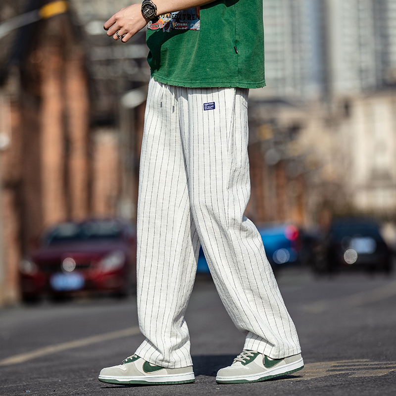 ボーダー服 ストライプワイドパンツ