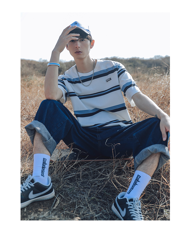 ボーダー服 クラシック マリンボーダー 半袖Tシャツ