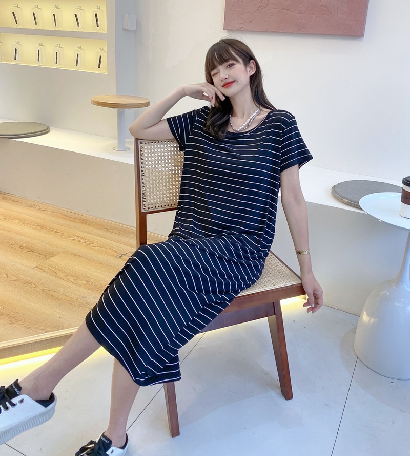 ボーダー服 リラックスボーダーワンピース