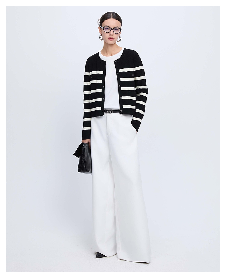 ボーダー服 クラシカルボーダーカーディガン