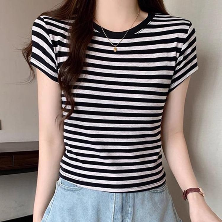 ボーダー シンプル美ライン ボーダーTシャツ