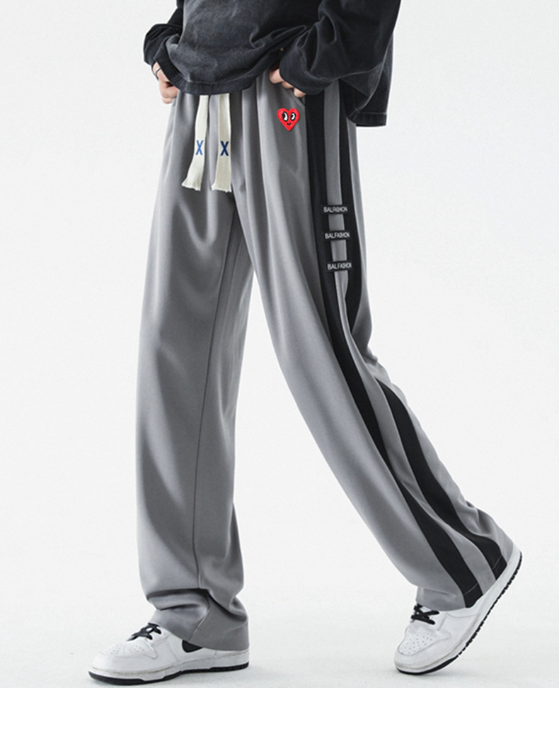 ボーダー服 サイドラインワイドパンツ