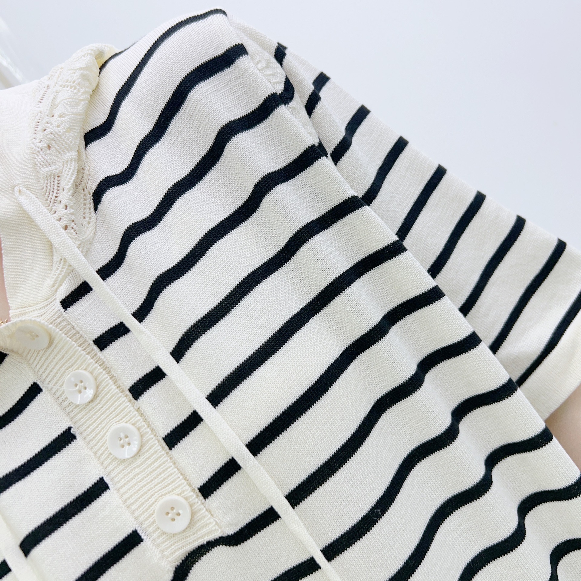 ボーダー服 ボーダー服 フード付きボーダーニットワンピース