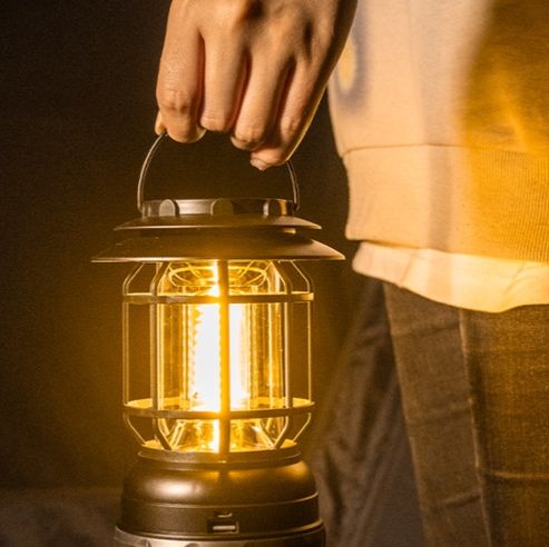 防災グッズ レトロ雰囲気ランタン型緊急照明